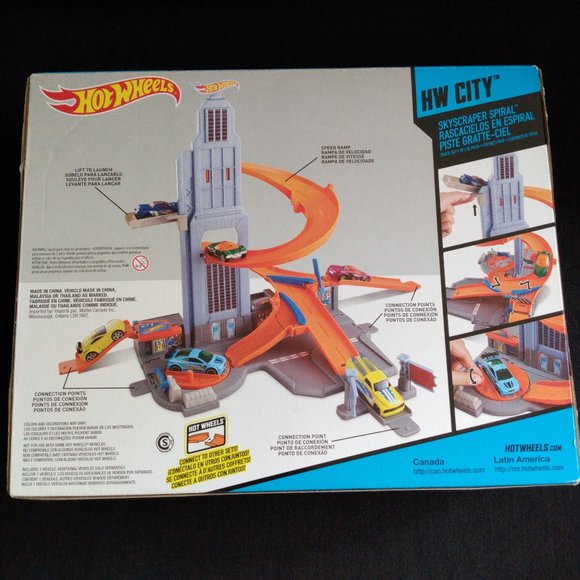 NEW Hot Wheels HW City Skyscraper Spiral Race Set - Picture 3 of 3